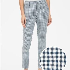 GAP Women's Curvy Signature Skinny Ankle Gingham Pants Sz 0‎